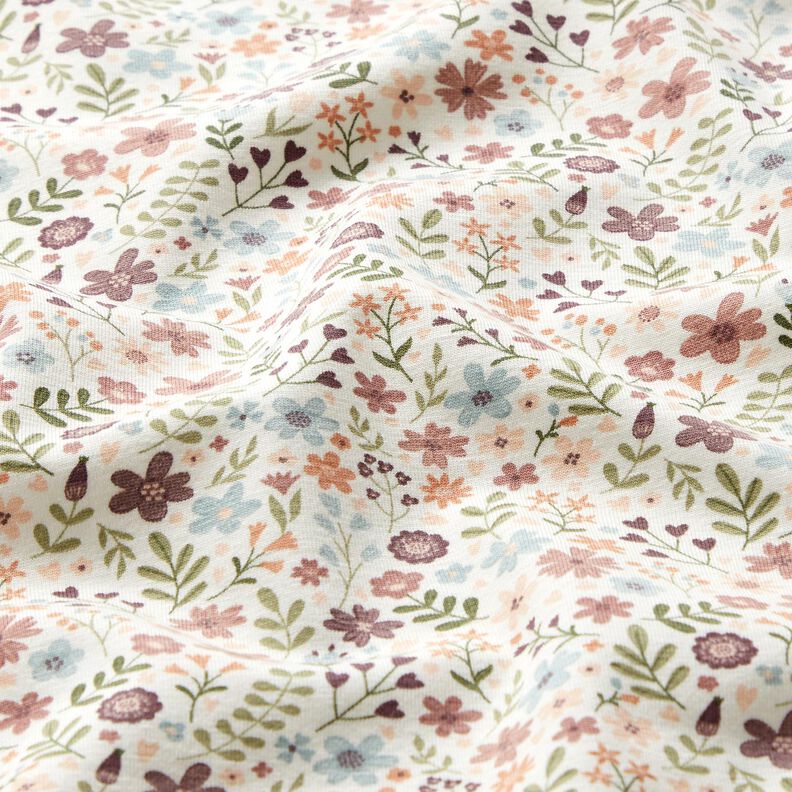 Cotton Jersey Flower Meadow – ivory, image number 2