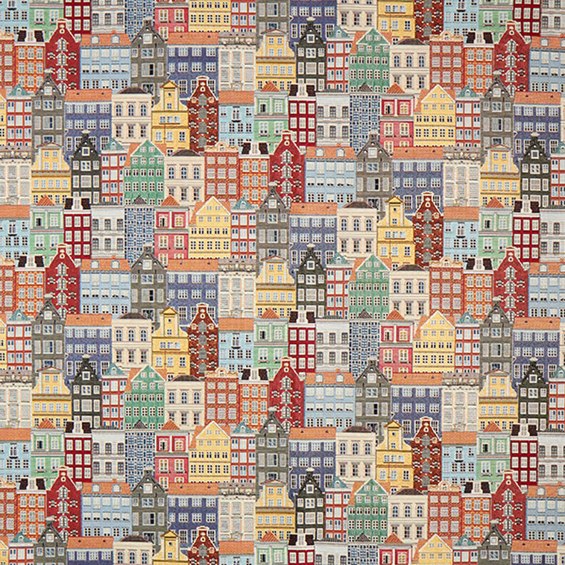 Decorative fabric Tapestry houses – light beige,  image number 1