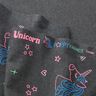 Cotton Jersey Neon Unicorns and Rainbows – anthracite,  thumbnail number 3