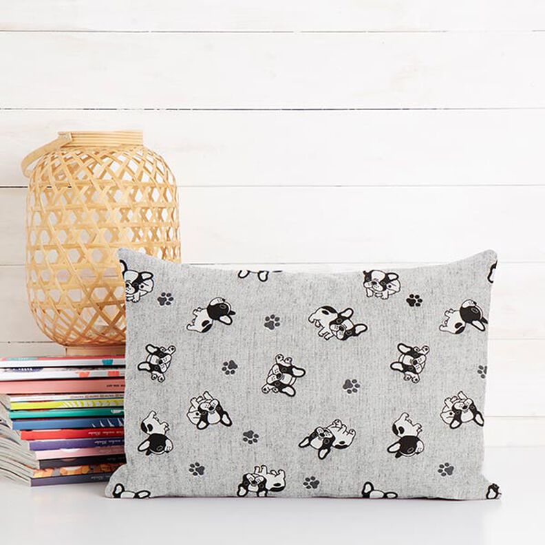 Decor Fabric Canvas Bulldog – grey,  image number 5