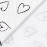 Double Gauze/Muslin Scribble Hearts – ivory,  thumbnail number 4