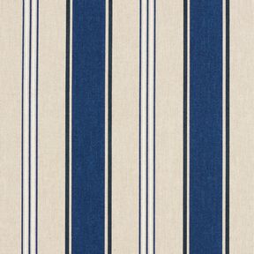 Decor Fabric Half Panama nautical stripes – natural/indigo, 