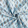 Cotton poplin fabric, Christmas decoration – light blue/antique gold,  thumbnail number 3