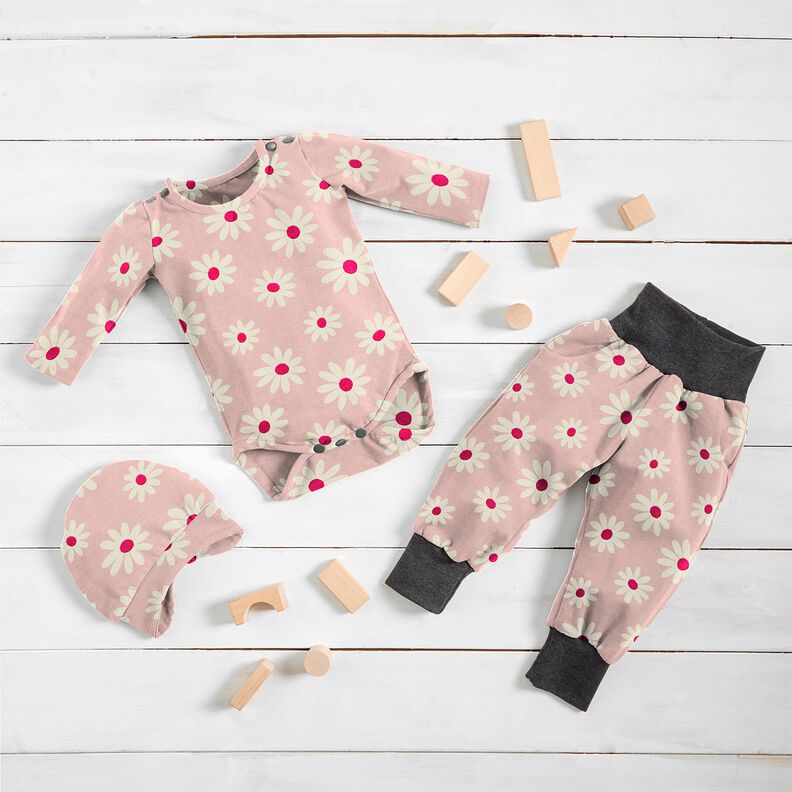Cotton Blend Jersey Little flowers – rosé, image number 7
