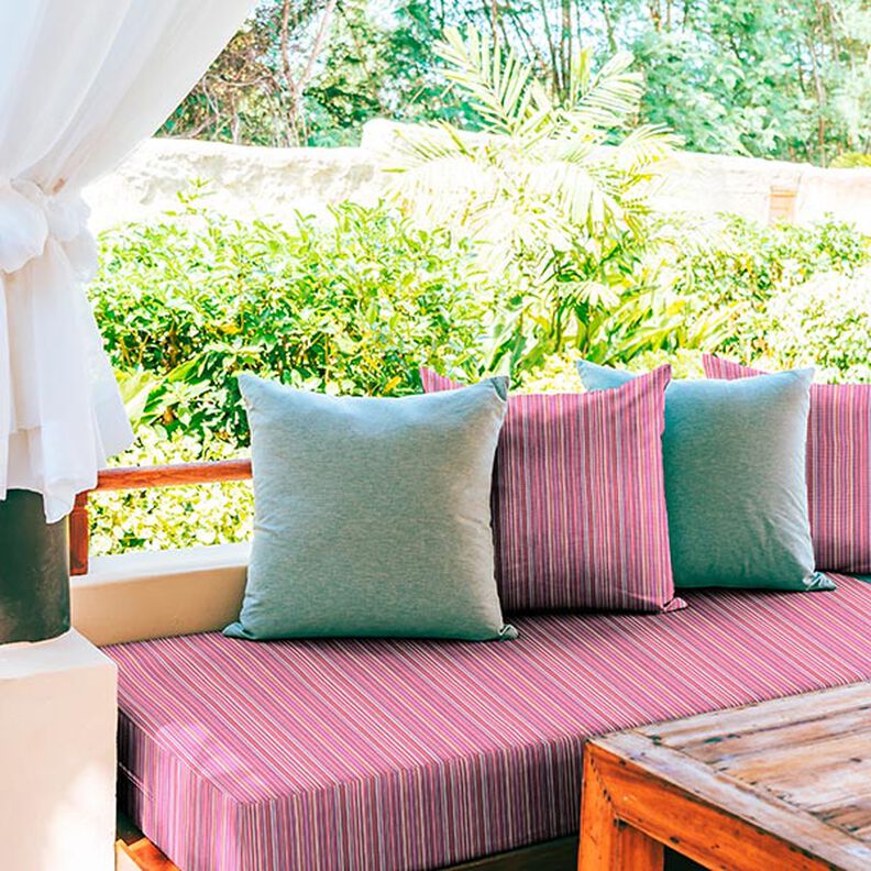 Awning Fabric Fine Stripes – intense pink/lilac,  image number 7