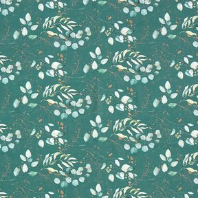 Cotton Poplin Digital Print Eucalyptus – petrol, 