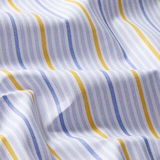 Cotton Cretonne Multicoloured Stripes – white/silver blue, 