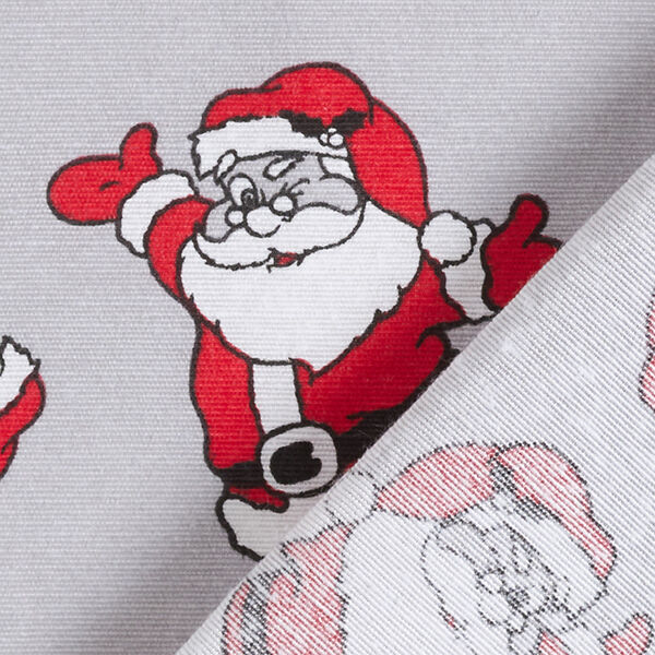 Decor Fabric Canvas Cheery Santa – light grey/red,  image number 4