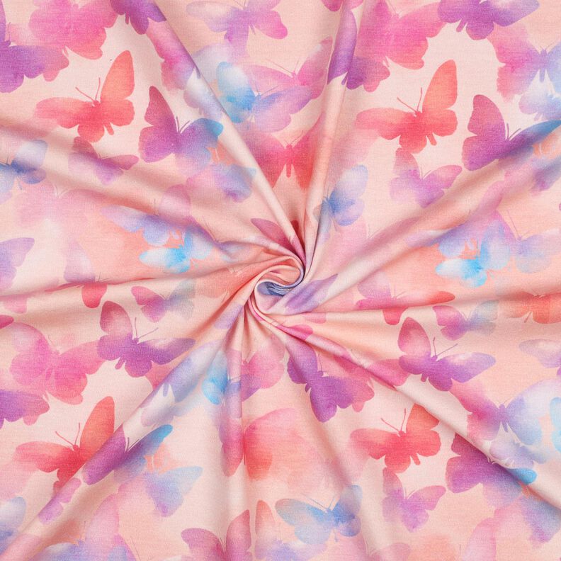 Cotton Jersey Colourful Butterflies Digital Print | Poppy Fabrics – rosé/blue,  image number 3