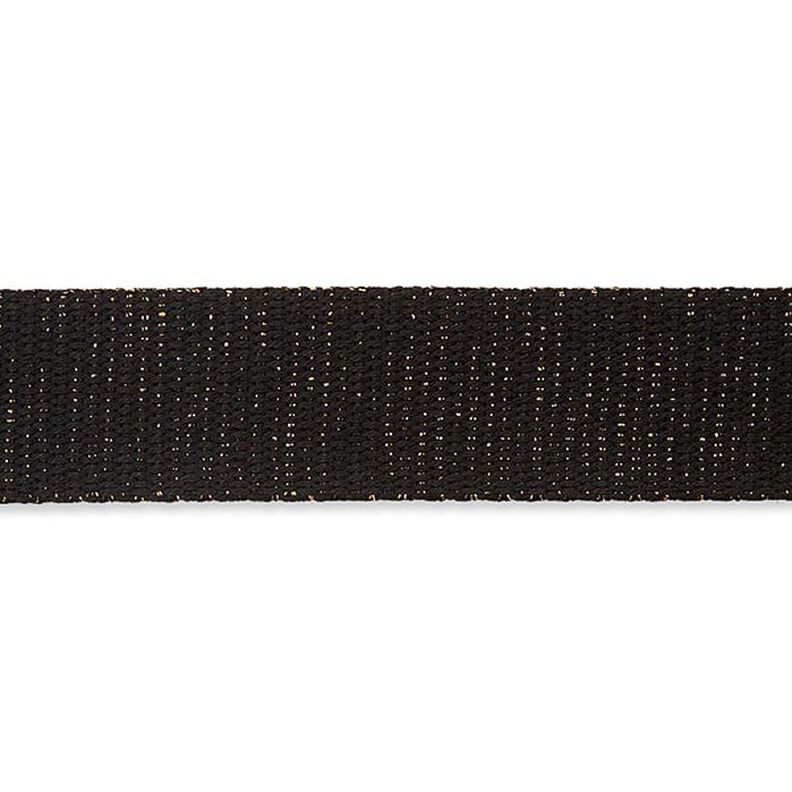 Bag Strap Webbing [ 30 mm ] – black/gold,  image number 2