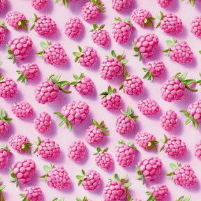 Cotton Poplin bright raspberries – pastel violet/apple green, 