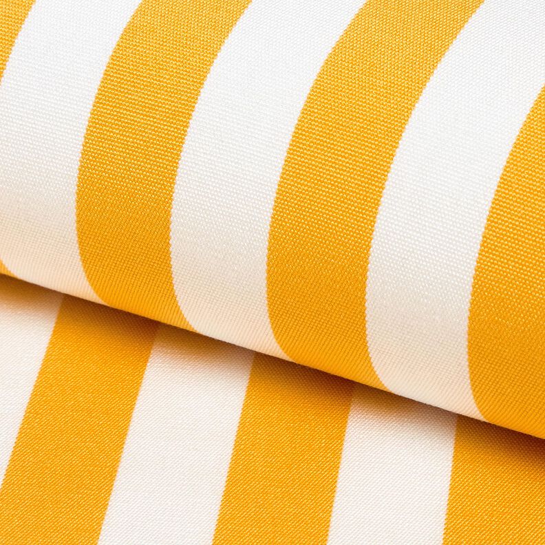 Outdoor Deckchair fabric Longitudinal stripes 44 cm – sunglow/white,  image number 5