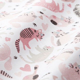 Cotton Poplin Cats – offwhite, 