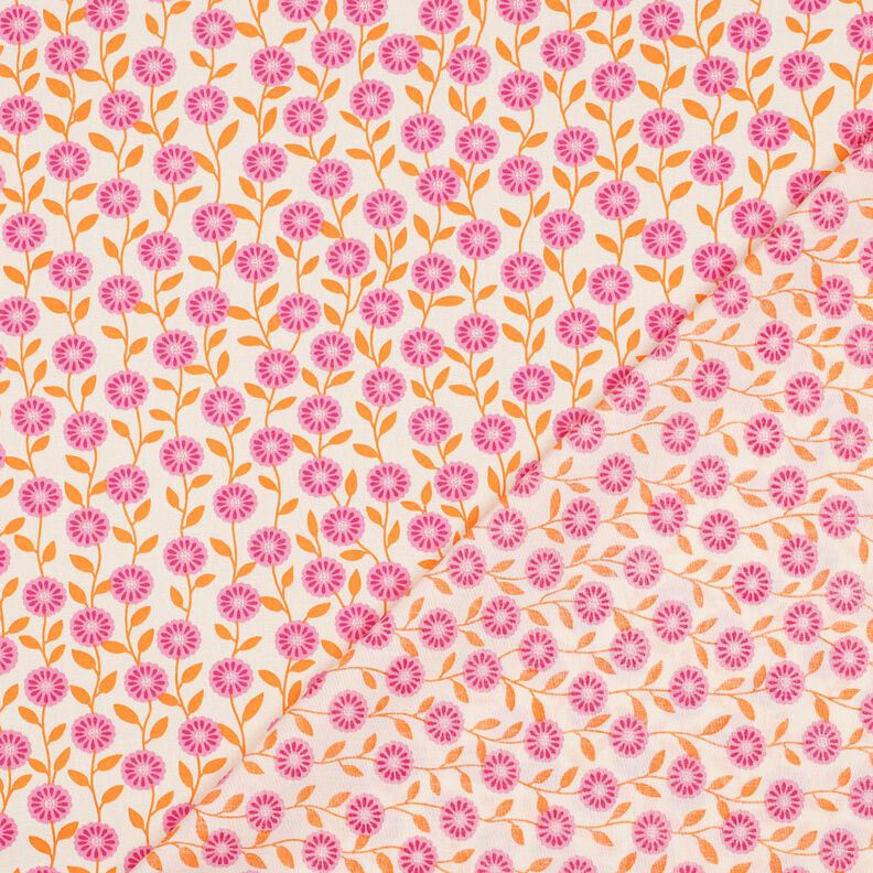 Cotton Poplin summer flowers| Poppy Fabrics – pink/cream,  image number 4