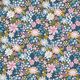 Sea of flowers organic cotton poplin – midnight blue,  thumbnail number 1