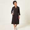 Viscose-linen blend wide pinstripes – black,  thumbnail number 5