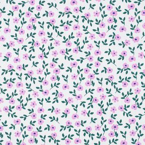 GOTS Cotton Poplin Ditsy Flowers | Poppy Fabrics – white/pink, 