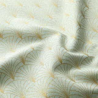 Decor Fabric Half Panama Art Deco Seashells – mint | Remnant 100cm, 