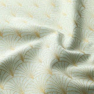 Decor Fabric Half Panama Art Deco Seashells – mint, 