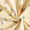 Cotton Poplin Animals picking flowers – vanilla yellow,  thumbnail number 3