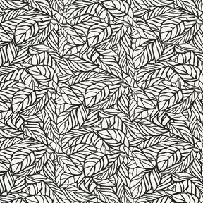 Viscose Linen Blend foliage – offwhite/black, 