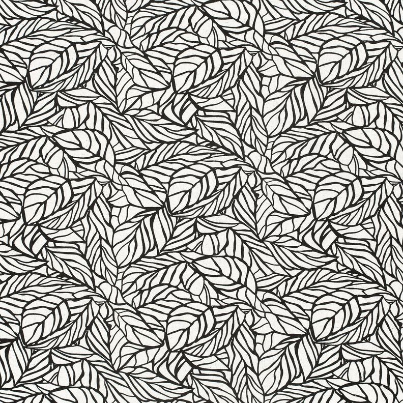Viscose Linen Blend foliage – offwhite/black,  image number 1