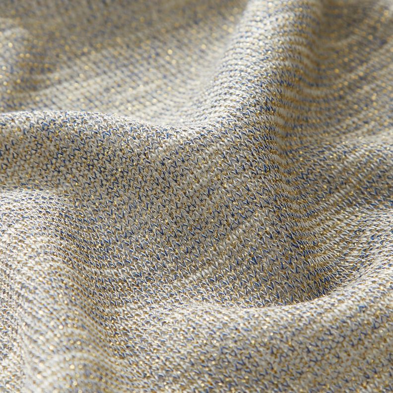 Fine knit melange glitter yarn – denim blue,  image number 2