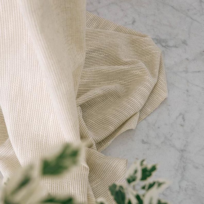 Curtain Fabric Woven Texture 300 cm – light beige,  image number 6
