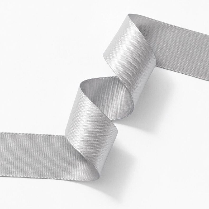 Satin Ribbon [25 mm] – light grey,  image number 3
