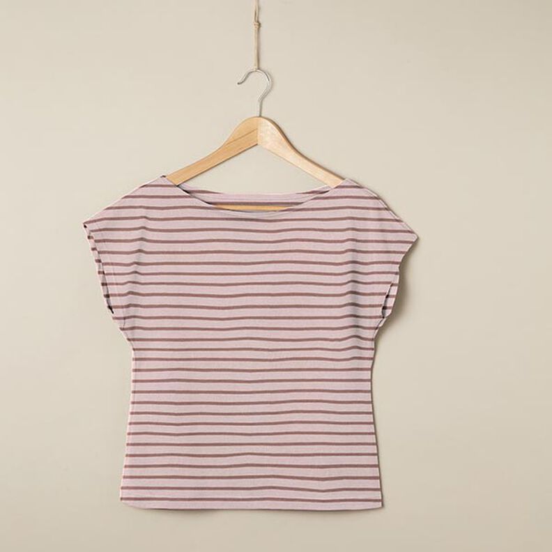 Narrow & Wide Stripes Cotton Jersey – light dusky pink/dark dusky pink,  image number 7