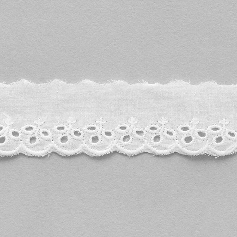 Scalloped Leafy Lace Trim [ 30 mm ] – white,  image number 2