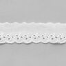 Scalloped Leafy Lace Trim [ 30 mm ] – white,  thumbnail number 2