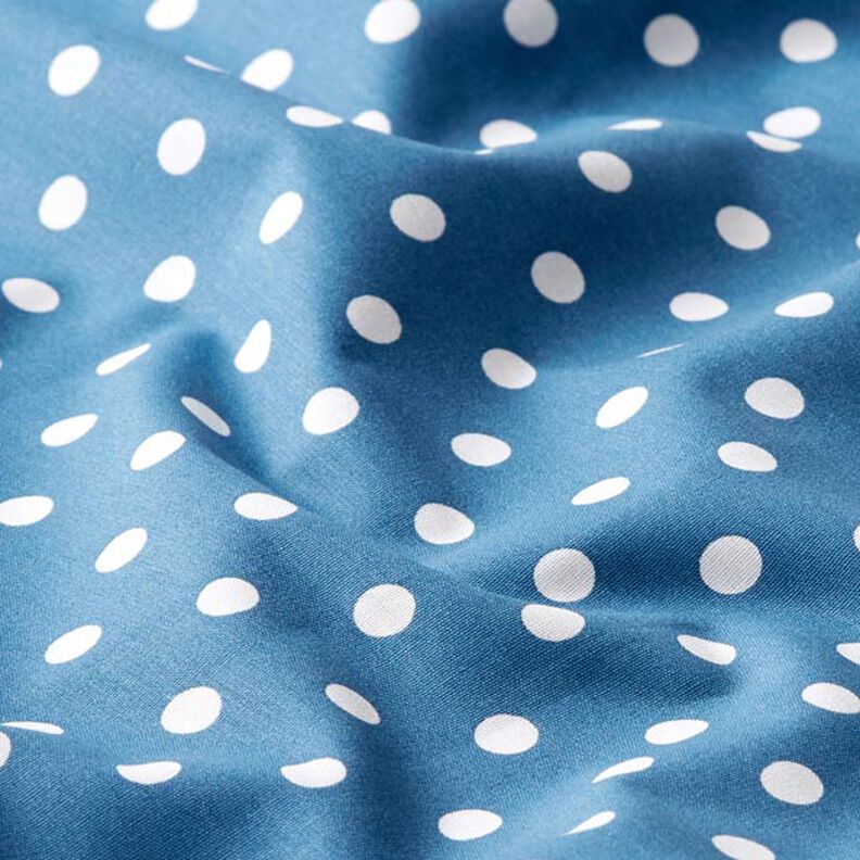 Cotton Poplin Large Dots – denim blue/white,  image number 2
