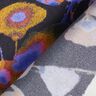 viscose fabric Cupro watercolor flowers – black/blue lilac,  thumbnail number 4