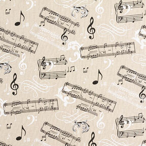 Decor Fabric Half Panama musical – black/natural, 