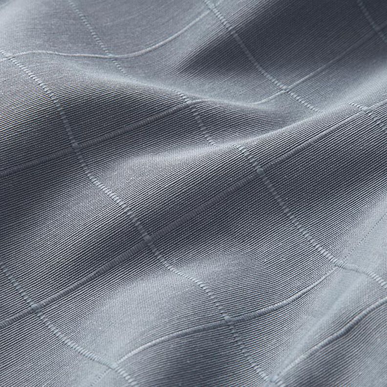 Decorative fabric, chequered grid, recycled – blue grey,  image number 2