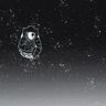 French terry Panel Spaceman | Glitzerpüppi – black/white,  thumbnail number 1