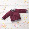 Light Cotton Sweatshirt Fabric Plain – burgundy,  thumbnail number 7