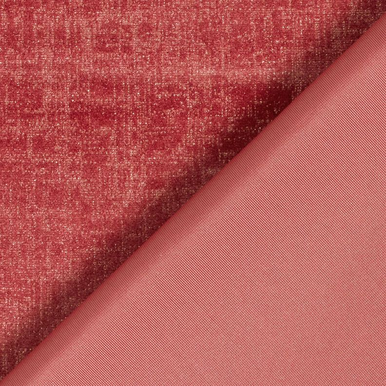 Stretch velvet glitter check – pale berry/metallic gold, image number 4