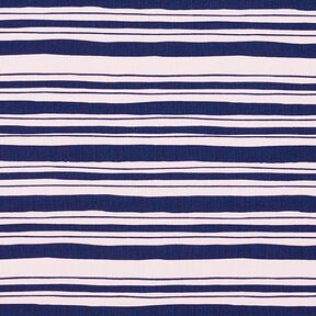 Irregular Stripes French Terry – indigo/rosé, 