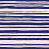 Irregular Stripes French Terry – indigo/rosé,  thumbnail number 1