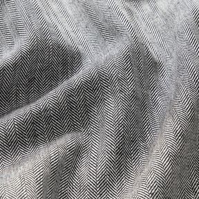 Herringbone Linen Cotton Blend – black, 