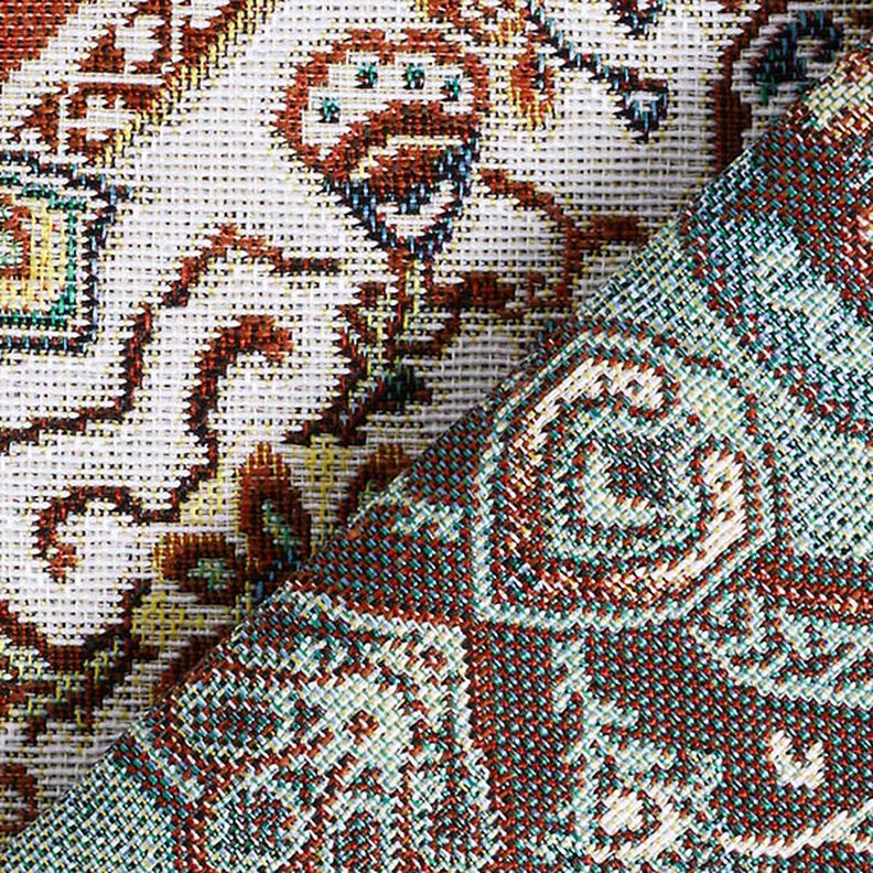 Decor Fabric Tapestry Fabric Oriental Mandala – carmine/ivory,  image number 4