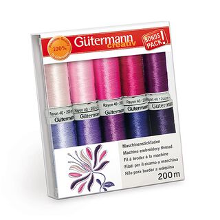 Machine embroidery thread set Rayon 40 2 | BONUS PACK! | Gütermann creativ, 