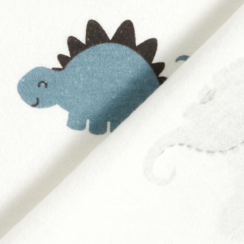 Cotton Jersey happy dinosaurs &ndash; white/green,  image number 4