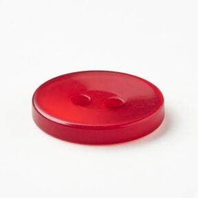 2-hole button shiny [Ø 15 mm] – chili, 