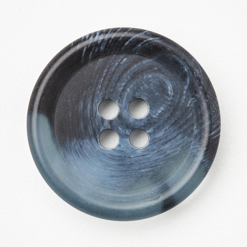 4-hole round button [Ø 25 mm] – denim blue,  image number 1