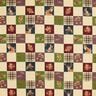 Decor Fabric Tapestry Fabric autumnal patchwork – light beige/carmine,  thumbnail number 1