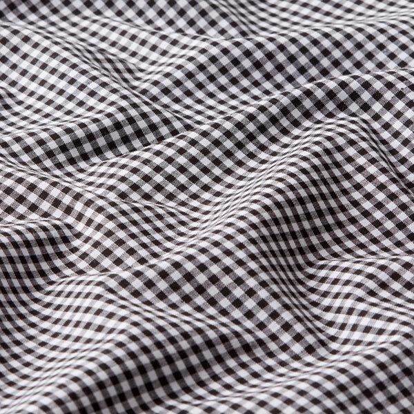 Cotton Poplin Small Gingham, yarn-dyed – black/white,  image number 2
