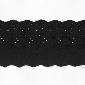 Garden Flowers Scalloped Lace [90mm] - black, 
